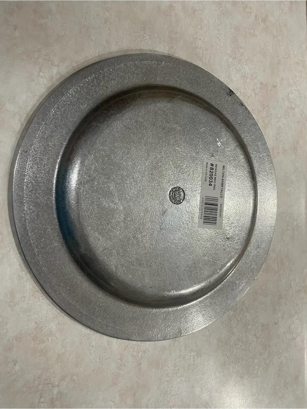 Vintage Wilton Armetale Pewter Reggage Large Round Serving Platter